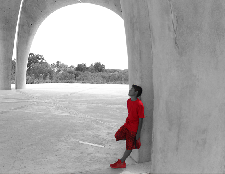 Kid Chilling in red